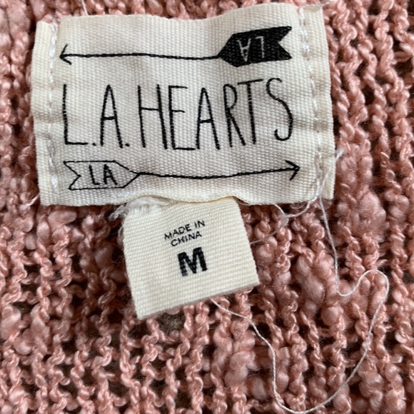 LA Hearts pink sweater - Picture 2 of 6